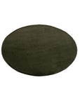 Tapis de Fourrure Rond Velours Vert Forêt – STUDIO DECO