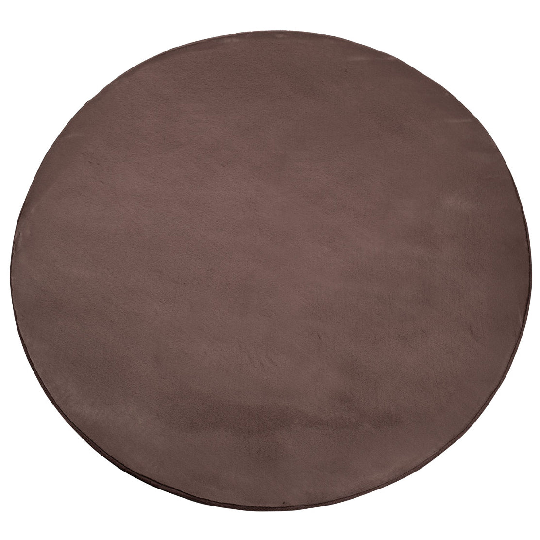 Tapis de Fourrure Rond Velours Marron – STUDIO DECO