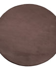 Tapis de Fourrure Rond Velours Marron – STUDIO DECO