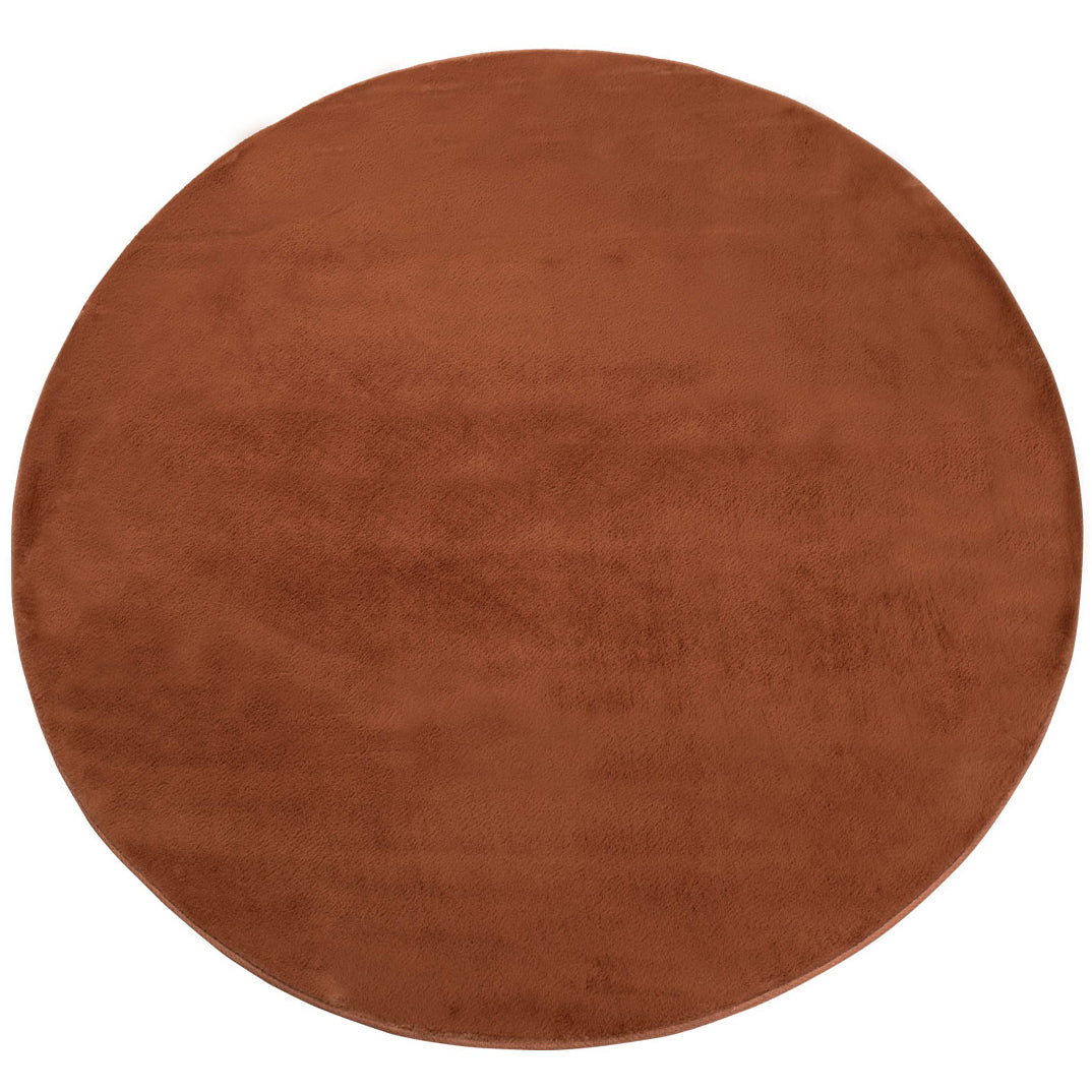 Tapis de Fourrure Rond Velours Terra