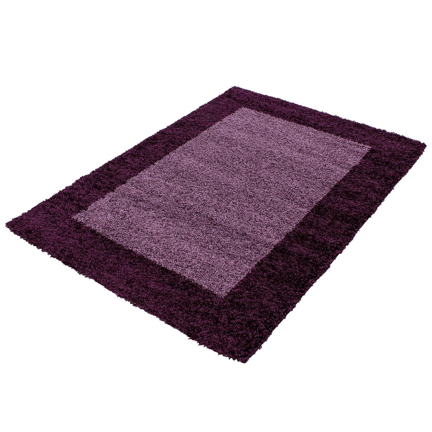 Tapis Shaggy à Bordures - Violet – STUDIO DECO