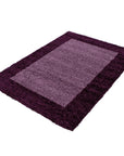 Tapis Shaggy à Bordures - Violet – STUDIO DECO