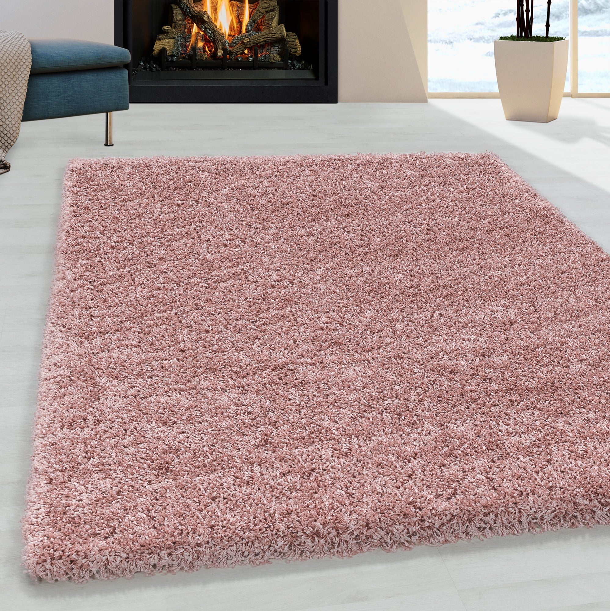 Tapis à poils longs doux - Rose – STUDIO DECO