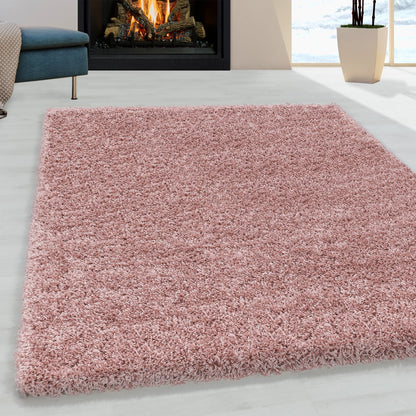 Tapis à poils longs doux - Rose