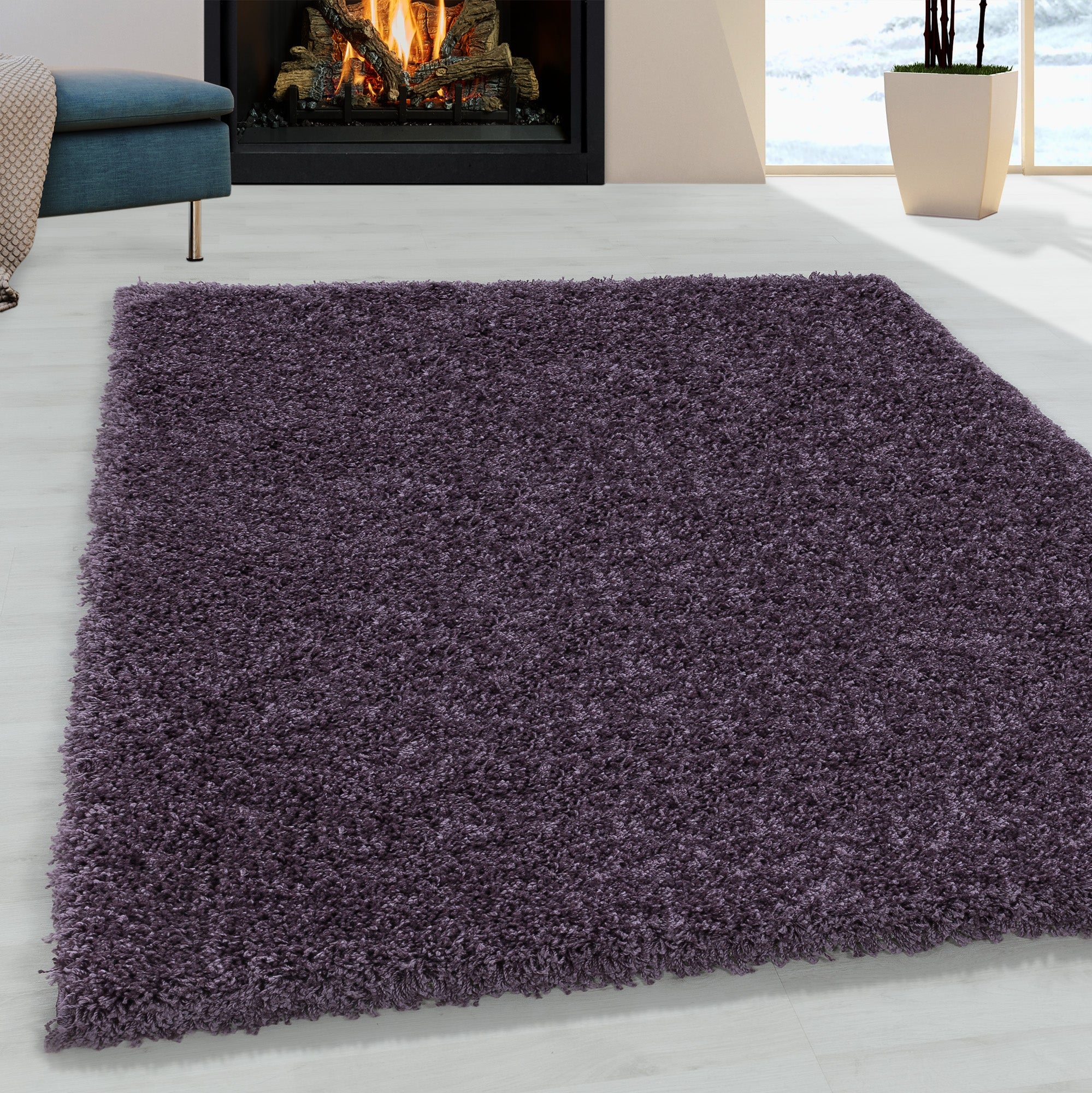 Tapis à poils longs doux - Violet – STUDIO DECO