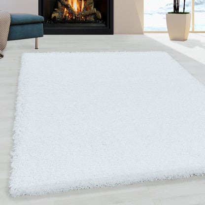 Tapis à poils longs doux - Blanc