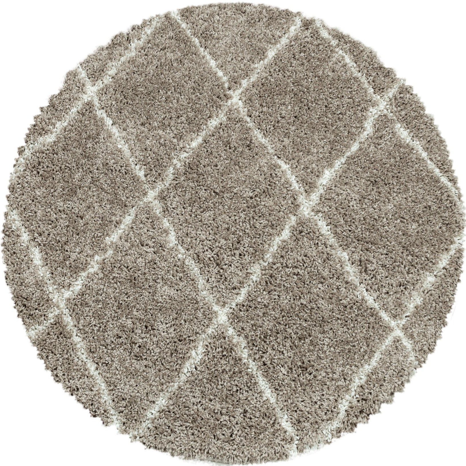 Tapis Rond de style berbère - Beige et Blanc – STUDIO DECO