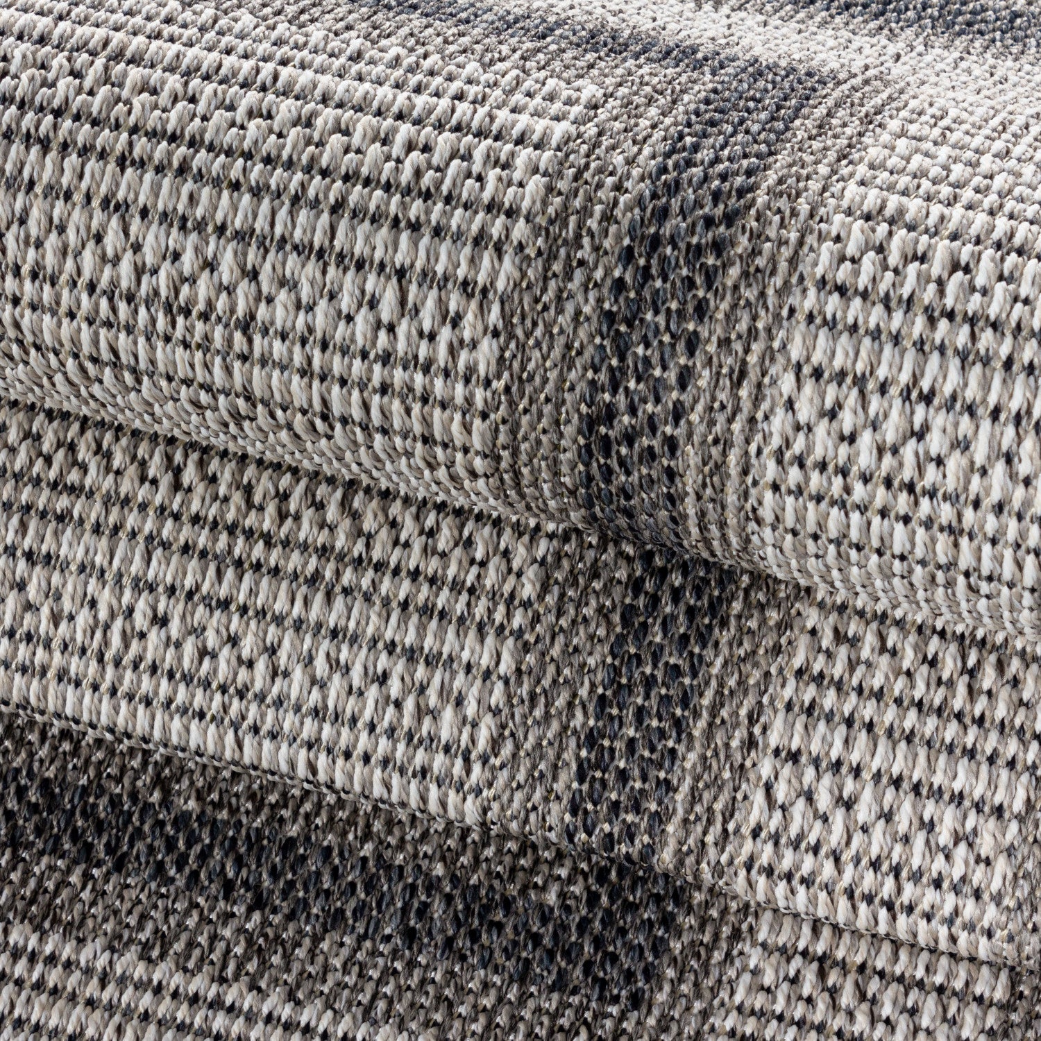 Tapis TOPO Extérieur et Intérieur Tissé Plat - Crème & Gris – STUDIO DECO