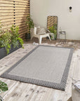 Tapis ROB Extérieur et Intérieur Tissé Plat - Crème & Gris – STUDIO DECO