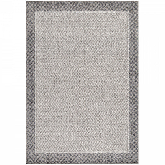 Tapis ROB Extérieur et Intérieur Tissé Plat - Crème & Gris