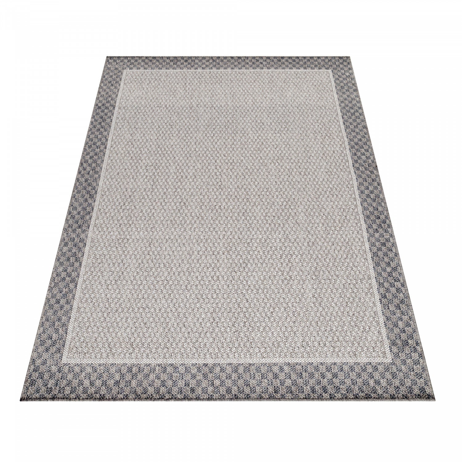 Tapis ROB Extérieur et Intérieur Tissé Plat - Crème & Gris – STUDIO DECO