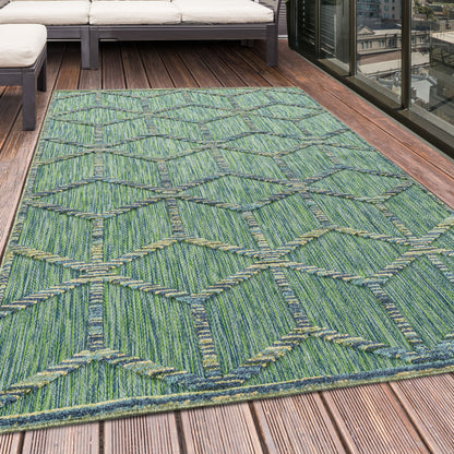 Tapis d'extérieur à relief "Ubud" Vert