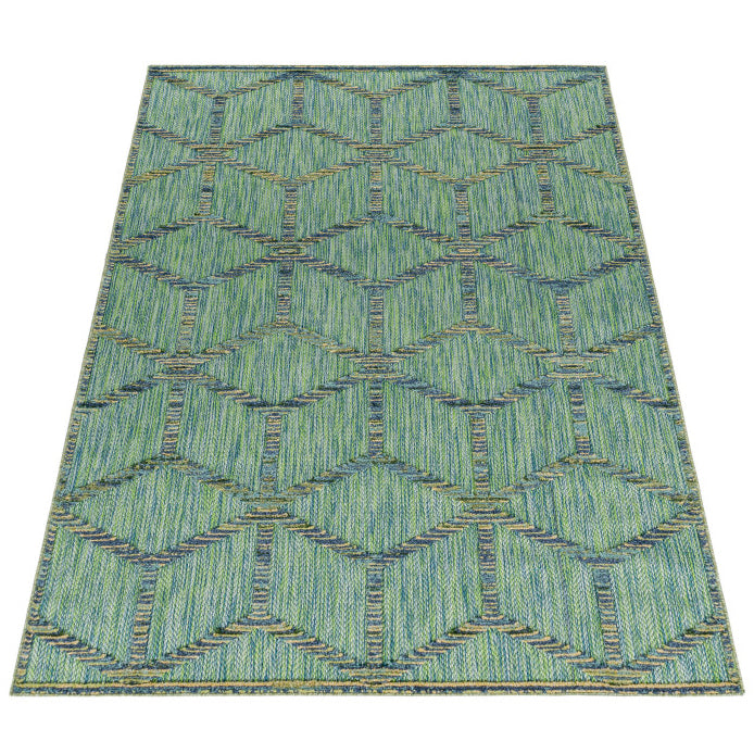 Tapis d'extérieur à relief "Ubud" Vert – STUDIO DECO