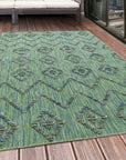 Tapis d'extérieur à relief "Kuta" Vert – STUDIO DECO