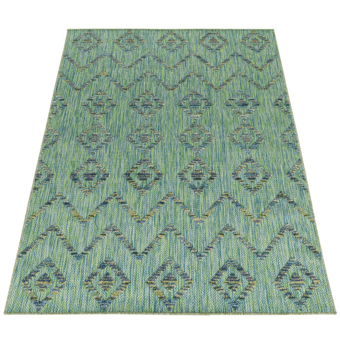 Tapis d'extérieur à relief "Kuta" Vert – STUDIO DECO