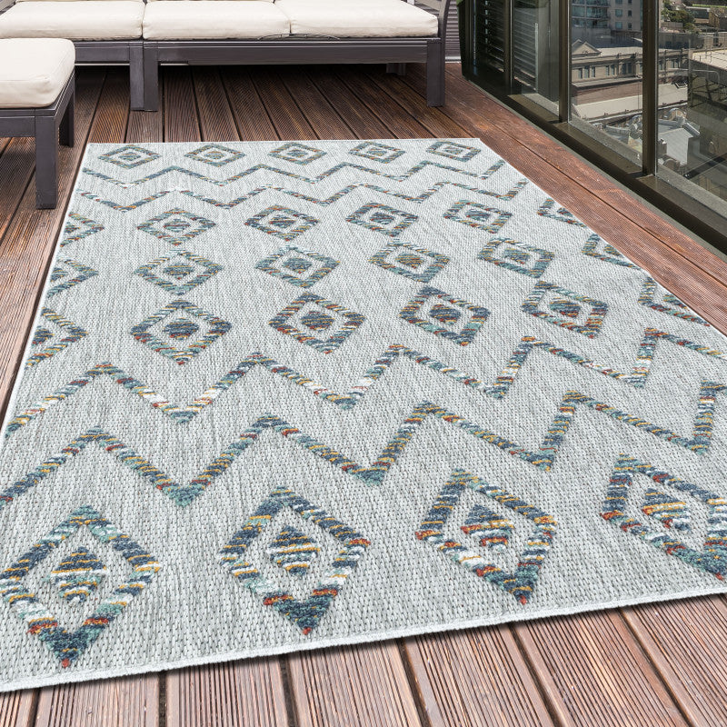 Tapis d'extérieur à relief "Kuta" Multi