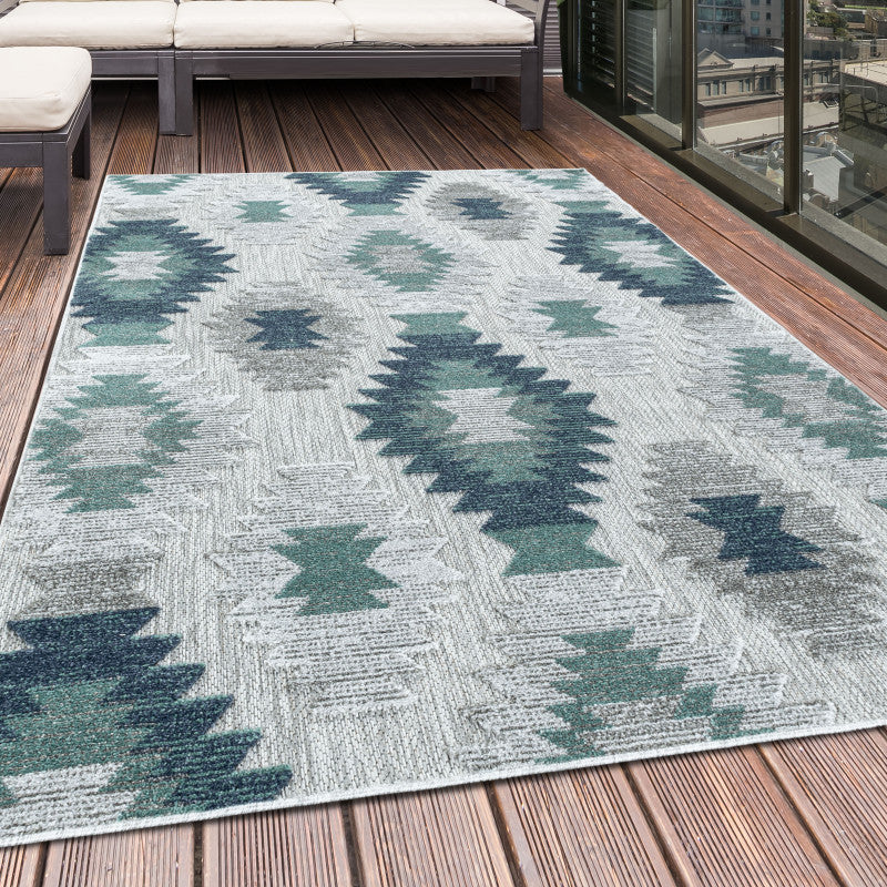 Tapis d'extérieur à relief "Munduk" Multi – STUDIO DECO