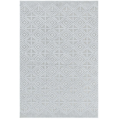 Tapis d'extérieur à relief "Burkit" Gris clair