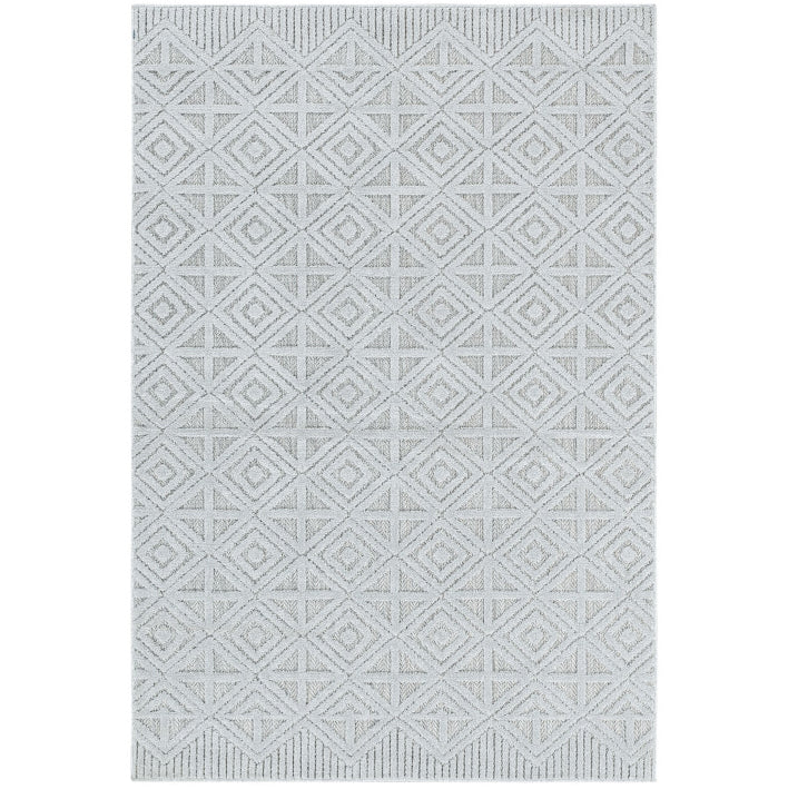 Tapis d'extérieur à relief "Burkit" Gris clair – STUDIO DECO