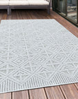 Tapis d'extérieur à relief "Burkit" Gris clair – STUDIO DECO