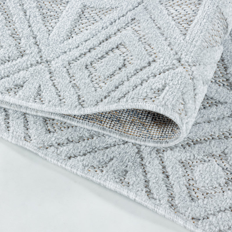 Tapis d'extérieur à relief "Burkit" Gris clair – STUDIO DECO