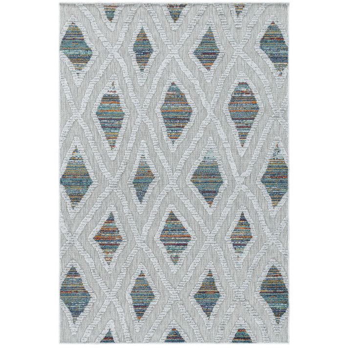 Tapis d'extérieur à relief "Legian" Gris et Vert – STUDIO DECO