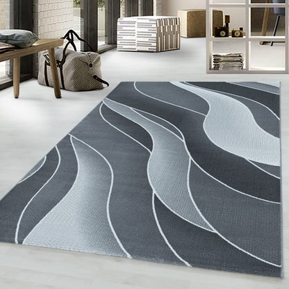 Tapis à motifs vagues - Gris