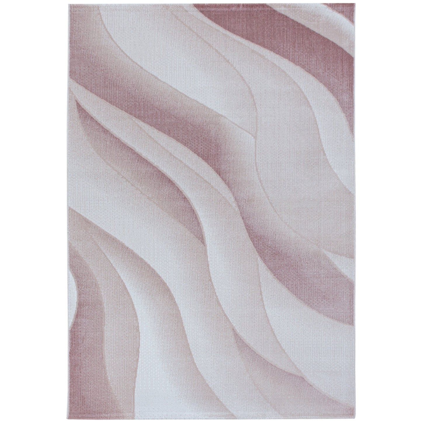 Tapis à motifs vagues - Rose