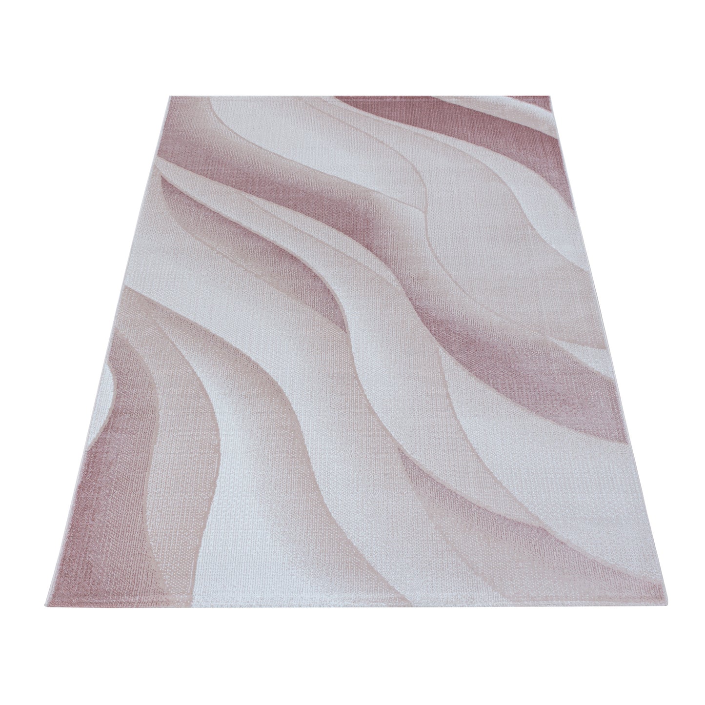 Tapis à motifs vagues - Rose