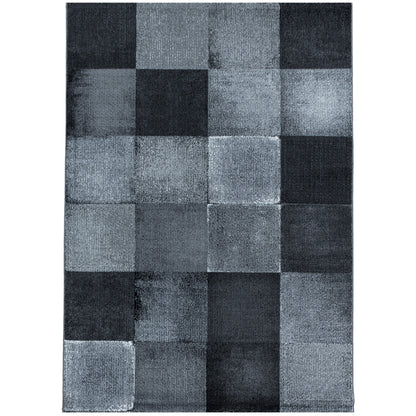 Tapis à carreaux Patchwork - Noir