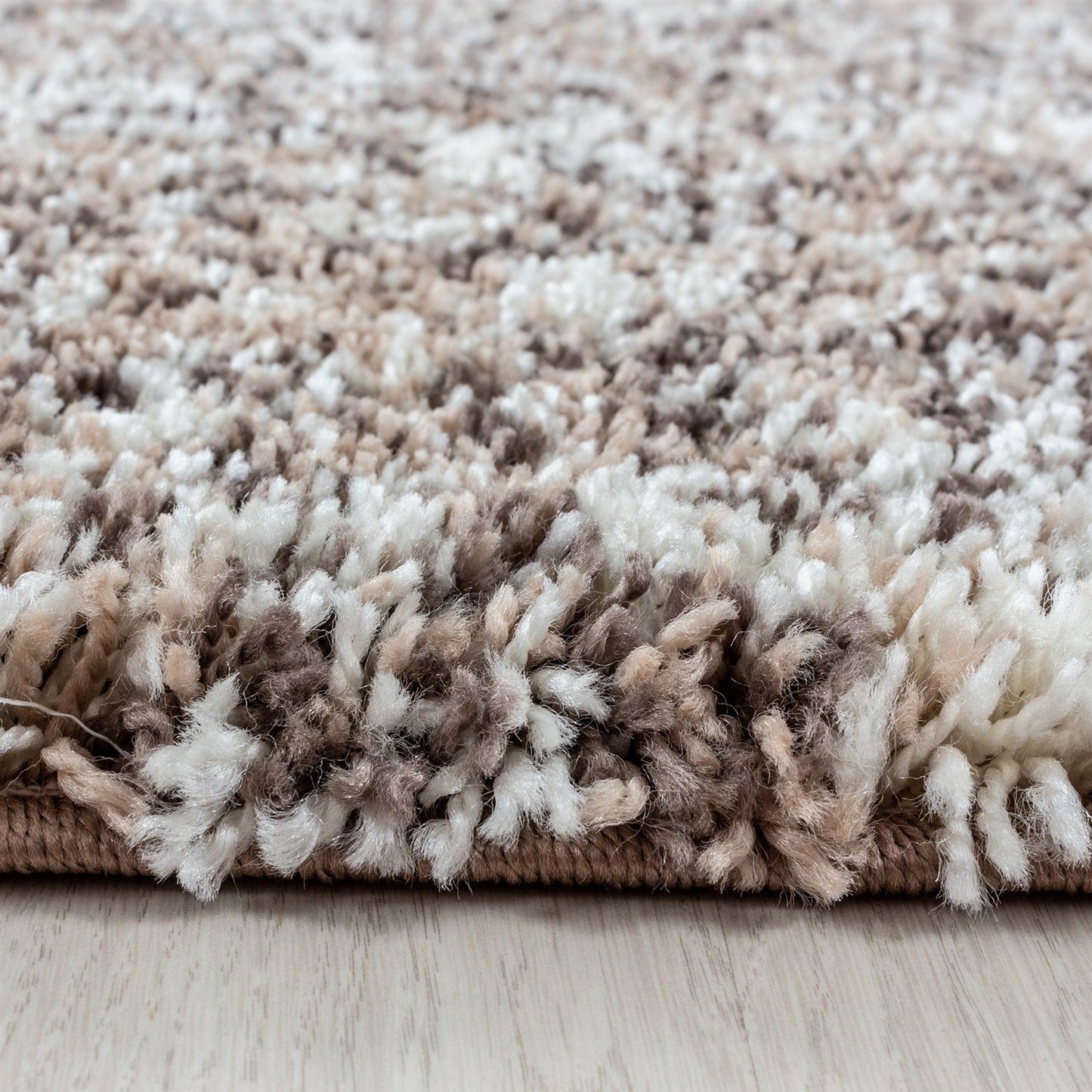 Tapis à poils longs 30mm - Beige et Crème