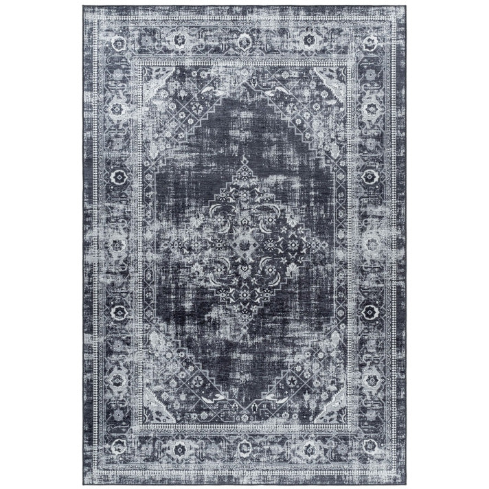 Tapis style Persan Noir lavable en machine – STUDIO DECO