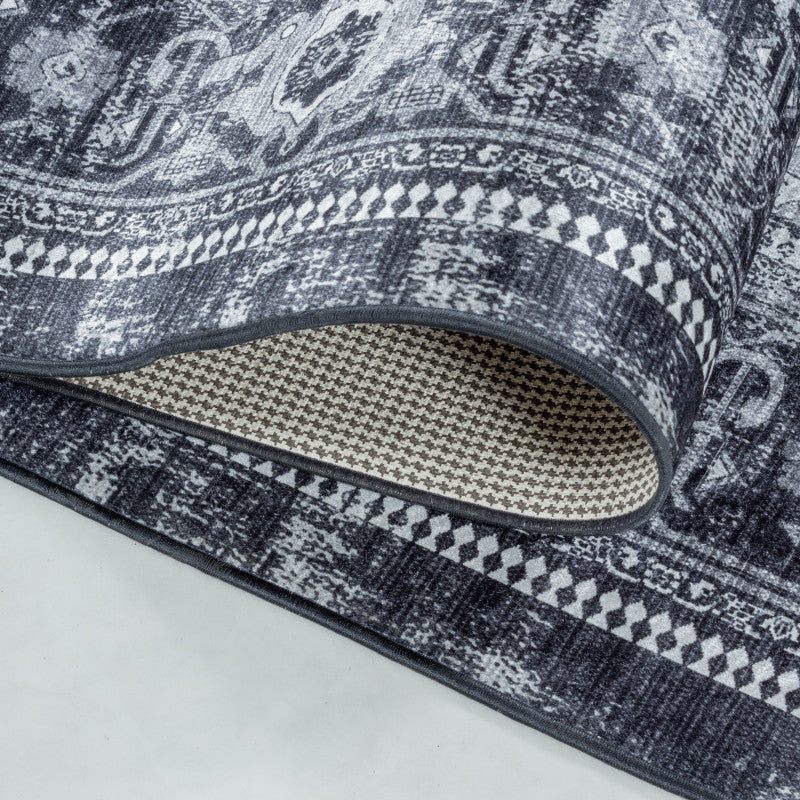 Tapis style Persan Noir lavable en machine – STUDIO DECO