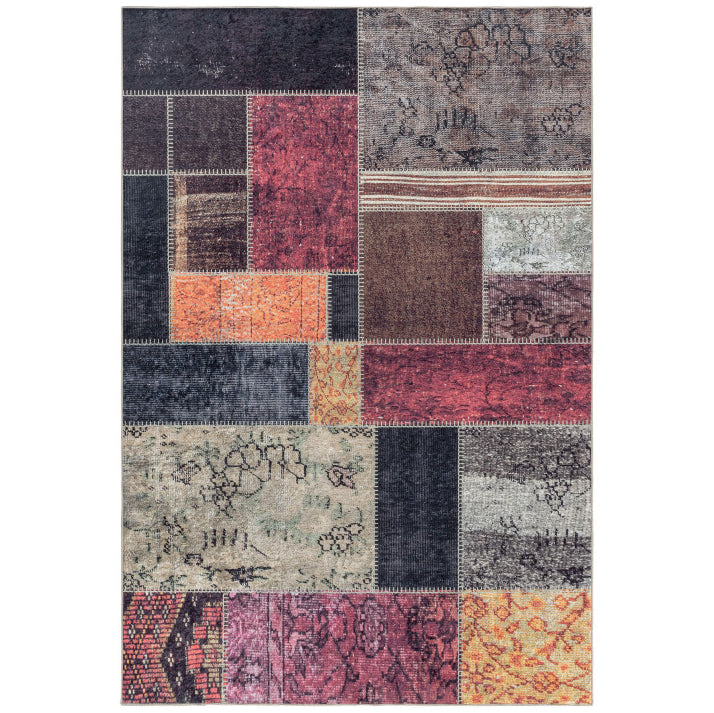 Tapis Patchwork multicolore lavable en machine – STUDIO DECO