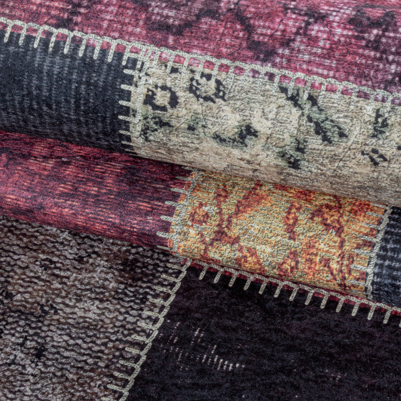 Tapis Patchwork multicolore lavable en machine – STUDIO DECO