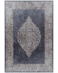 Tapis Baroque Noir et Beige lavable en machine – STUDIO DECO
