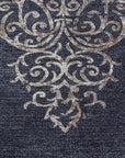 Tapis Baroque Noir et Beige lavable en machine – STUDIO DECO