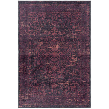 Tapis Kilim Noir et Violet lavable en machine