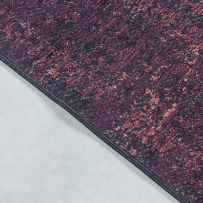 Tapis Kilim Noir et Violet lavable en machine