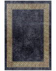 Tapis Noir et Gold lavable en machine – STUDIO DECO