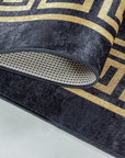 Tapis Noir et Gold lavable en machine – STUDIO DECO