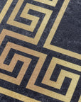Tapis Noir et Gold lavable en machine – STUDIO DECO
