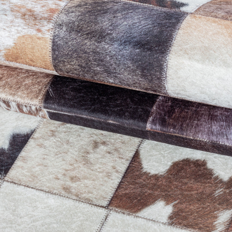 Tapis Patchwork Safari lavable en machine – STUDIO DECO