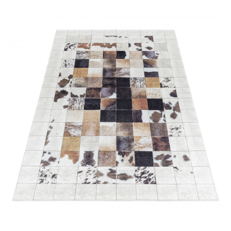 Tapis Patchwork Safari lavable en machine