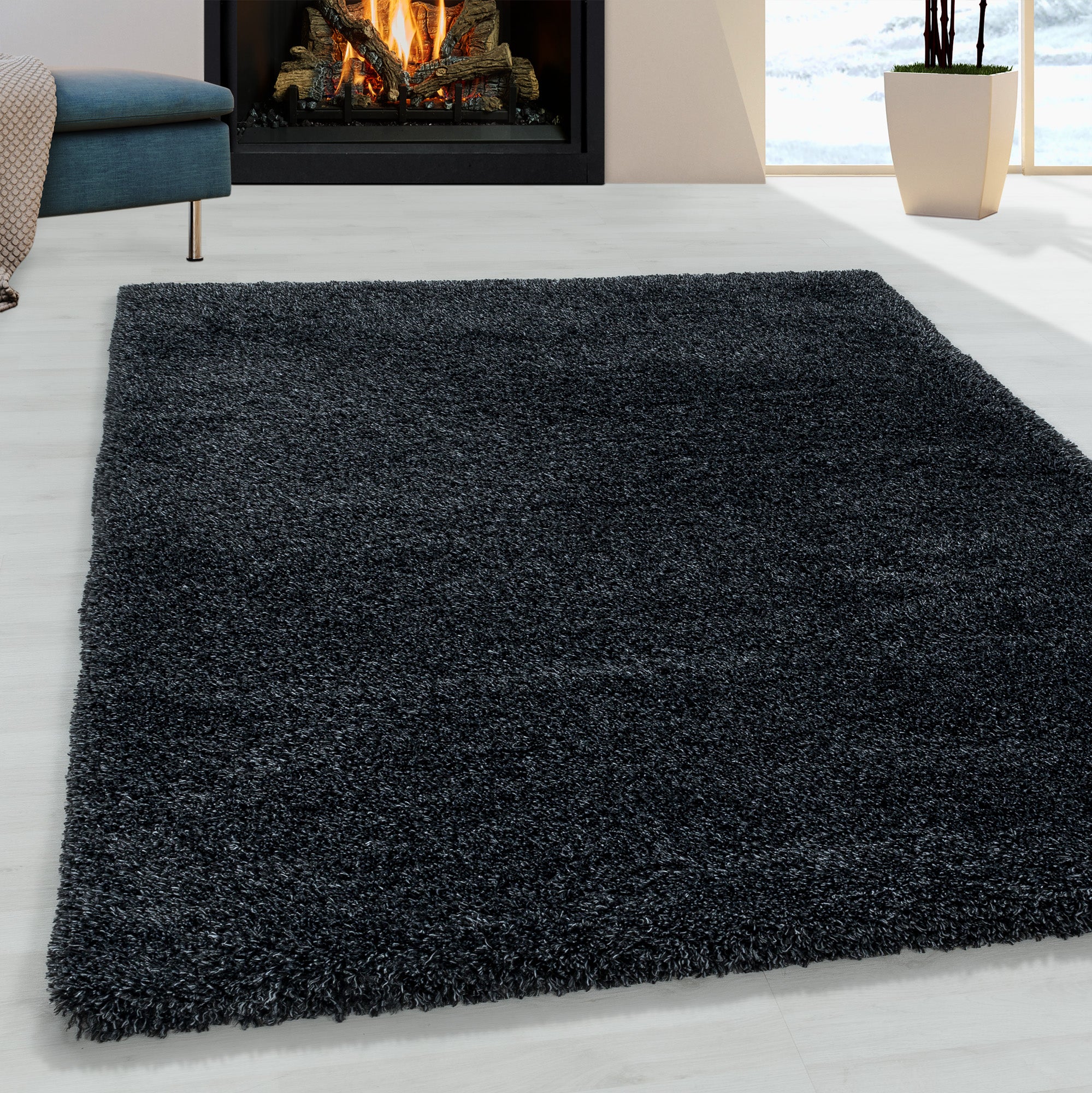 Tapis à poils longs - Anthracite – STUDIO DECO