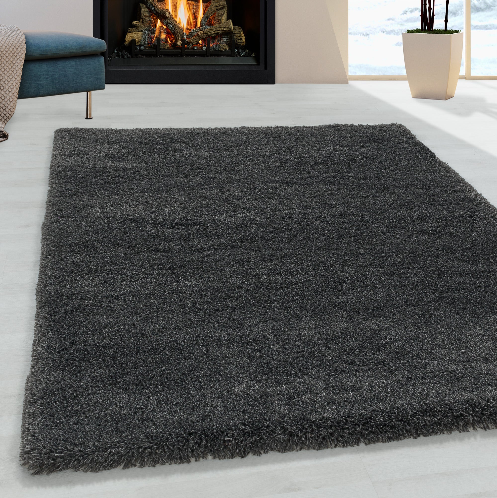 Tapis à poils longs - Gris – STUDIO DECO