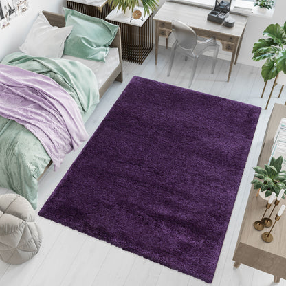 Tapis à poils longs COSY - Lila