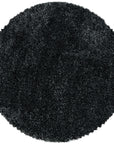 Tapis Rond à poils longs - Anthracite – STUDIO DECO