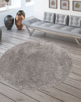 Tapis Rond à poils longs - Beige – STUDIO DECO
