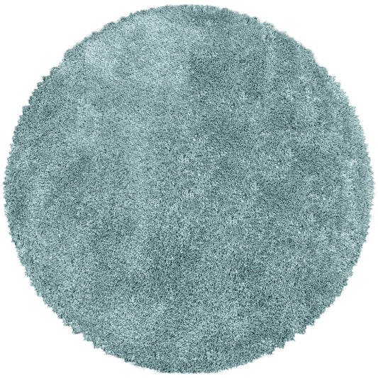 Tapis Rond à poils longs COSY - Bleu Pastel